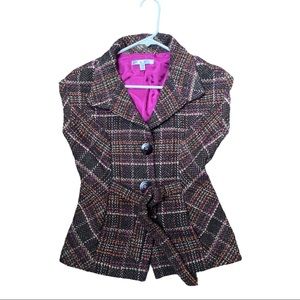 CABI plaid chunky vest adorable and new without tag!